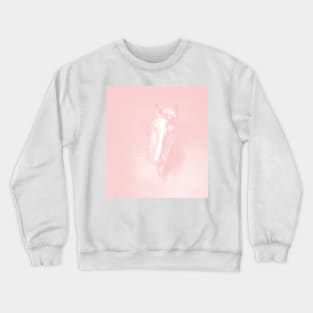 Horse emerging from the rose pink mist Crewneck Sweatshirt